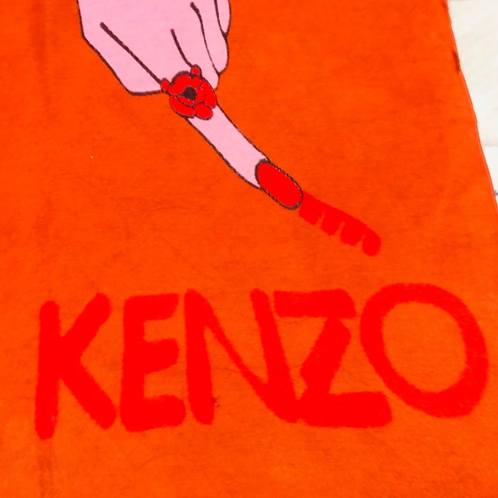 Authentic KENZO CASHMERE SHAW - Picture 7 of 7